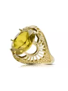 14 Karat Gelbgold Gelber Peridot Ring Vintage vrc003y